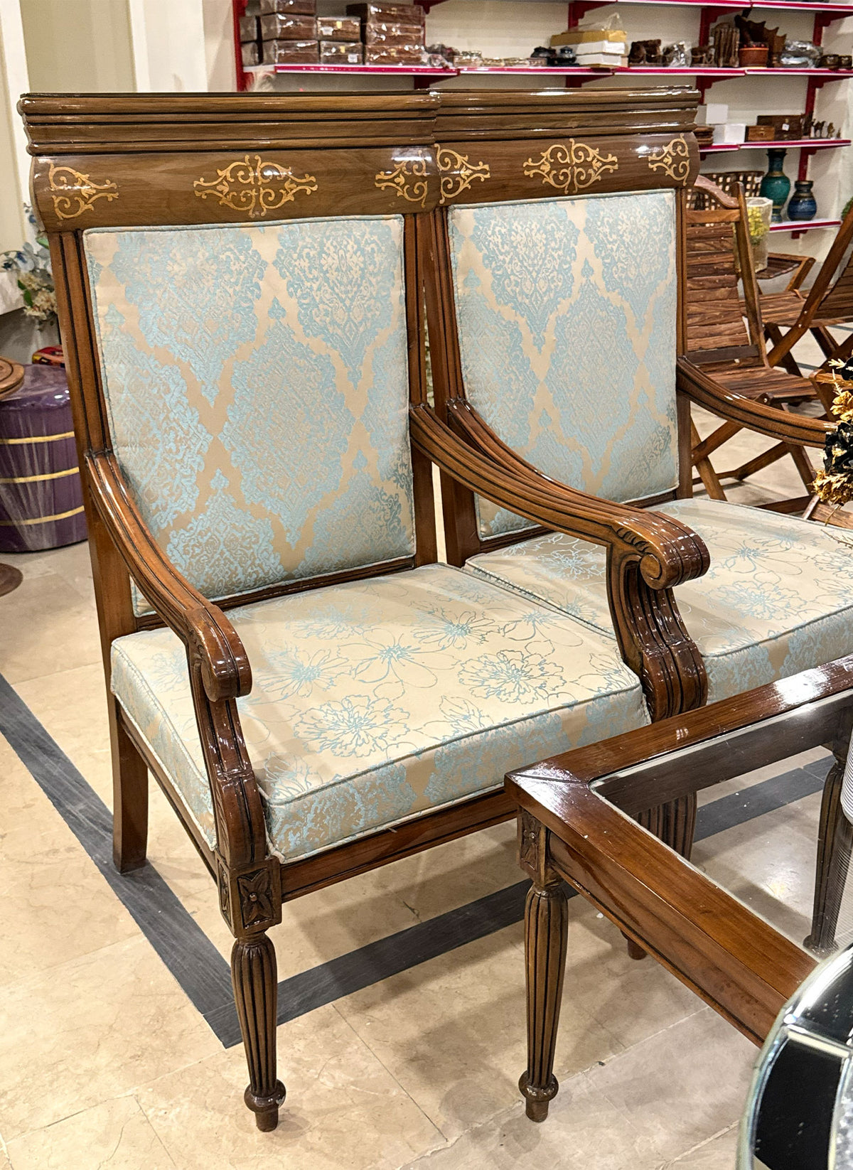 Chair set walnut