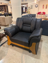 5-seated black sofa