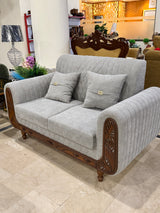 7-seated CNC grey sofa