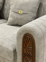 7-seated CNC grey sofa