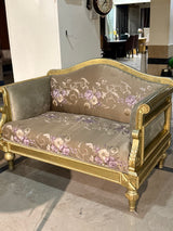 6-seated golden sofa