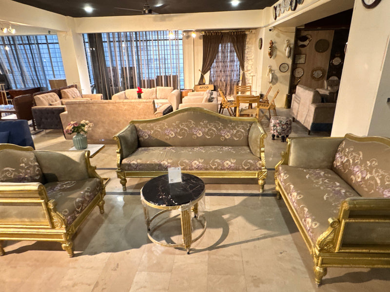 6-seated golden sofa