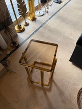 Modern Gold Frame Glass Side table