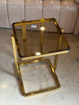 Modern Gold Frame Glass Side table