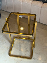 Modern Gold Frame Glass Side table