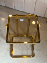 Modern Gold Frame Glass Side table