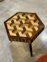 Traditional Wooden Inlay Side Table