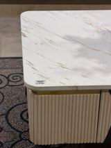 Modern UV Sheet Marble-Top  Center Table