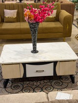 Modern UV Sheet Marble-Top  Center Table