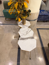 Modern Hexagonal Nesting Side Tables (Set of 3)