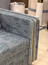 Gray sofa cumbed