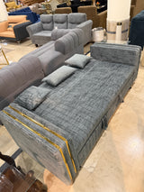 Gray sofa cumbed