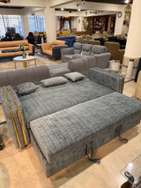 Gray sofa cumbed