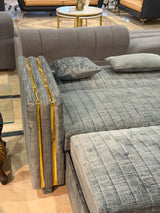 Gray sofa cumbed