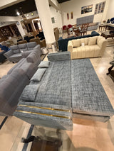 Gray sofa cumbed