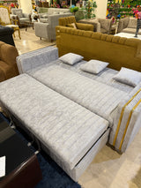 Gray sofa cumbed