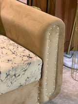 Golden sofa cumbed