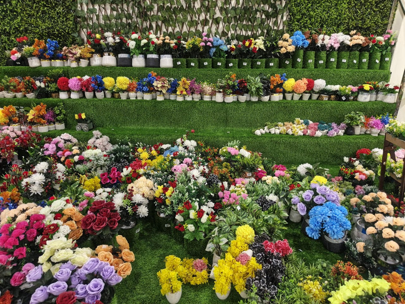 Flower pots and hanging plants
